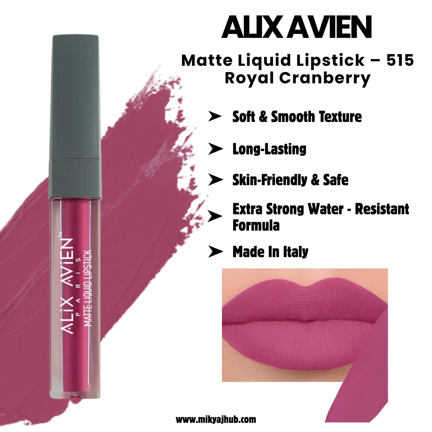 Matte Liquid Lipstick – 515 Royal Cranberry