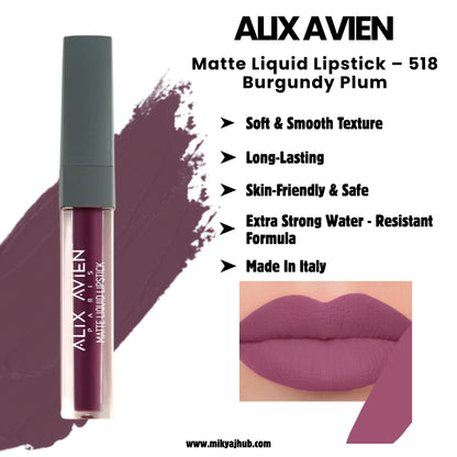 Matte Liquid Lipstick – 518 Burgundy Plum
