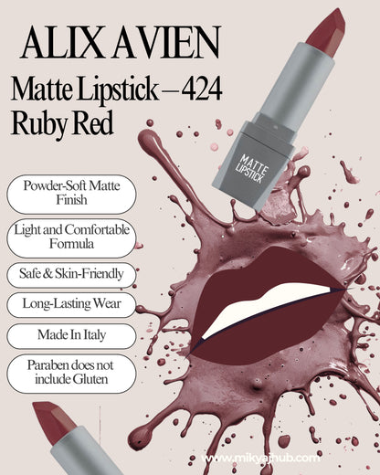 Matte Lipstick – 424 Ruby Red