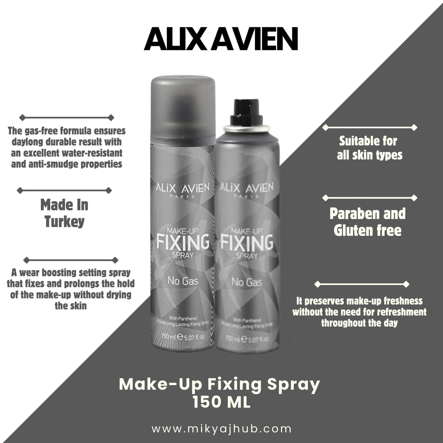 ALIX AVIEN MAKE-UP FIXING SPRAY 150ML
