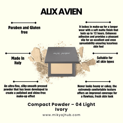 ALIX AVIEN COMPACT POWDER-P04 - LIGHT IVORY