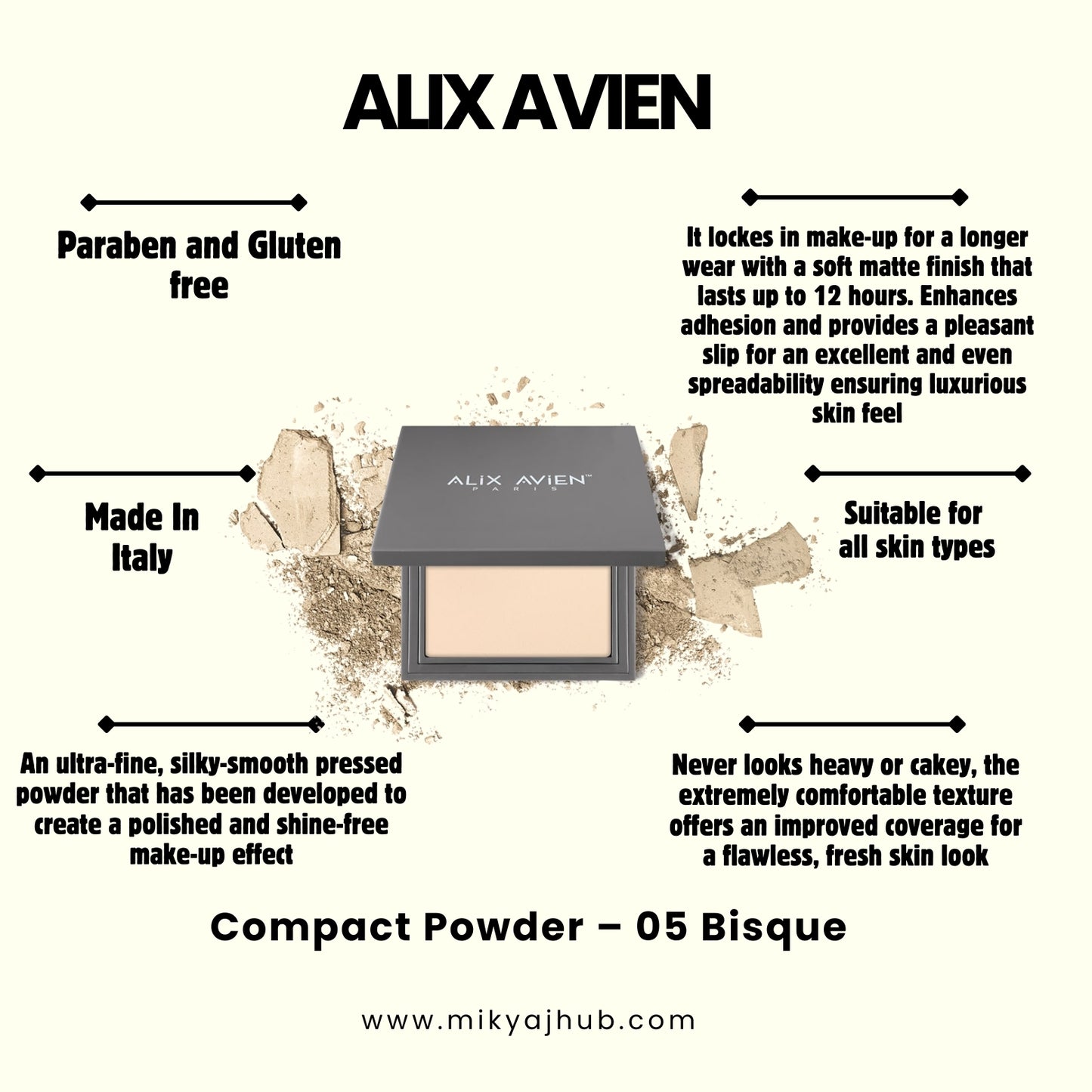 ALIX AVIEN COMPACT POWDER-P05 - BISQUE