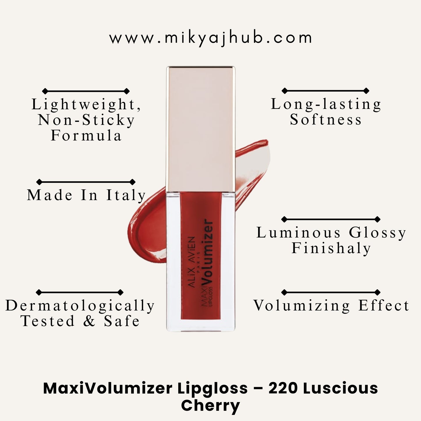 MaxiVolumizer Lipgloss – 220 Luscious Cherry