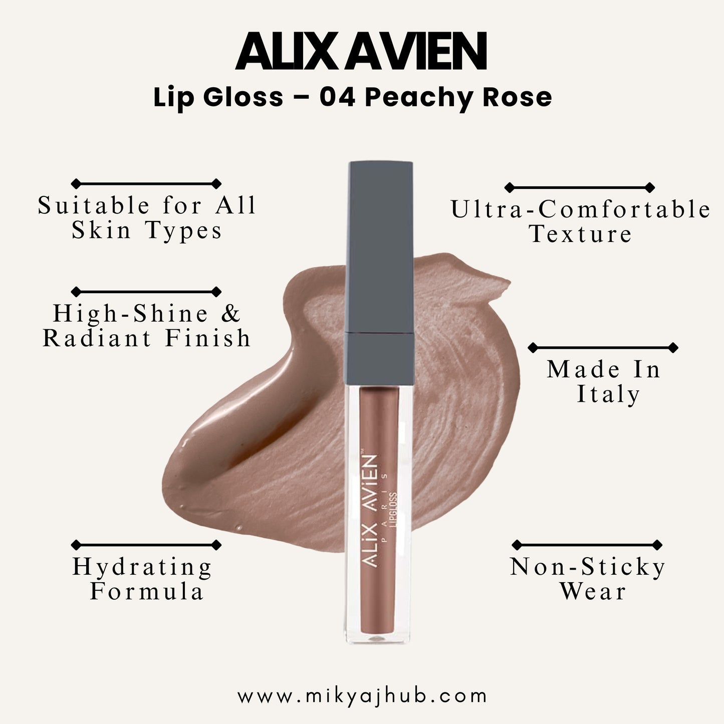 Lip Gloss – 04 Peachy Rose