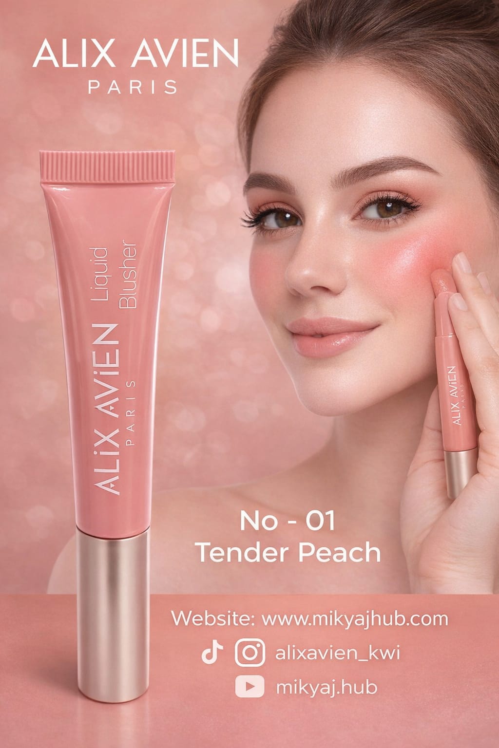 Golden Lady Liquid Blusher 01 Tender Peach