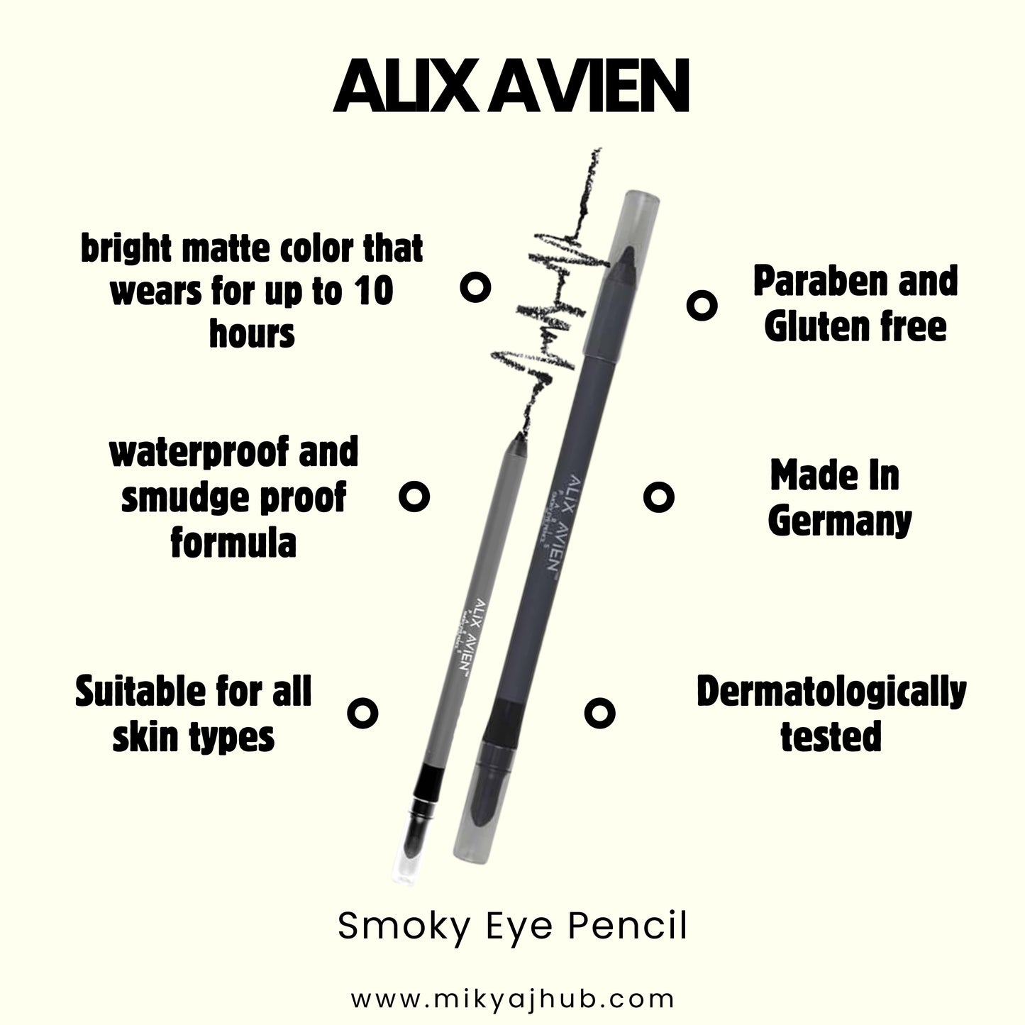 ALIX AVIEN SMOKY EYE PENCIL BLACK