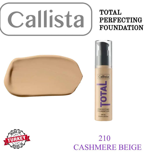 Callista Total Perfecting Foundation 210 Cashmere Beige