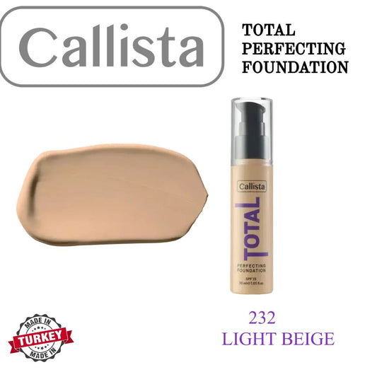 Callista Total Perfecting Foundation 232 Light Beige