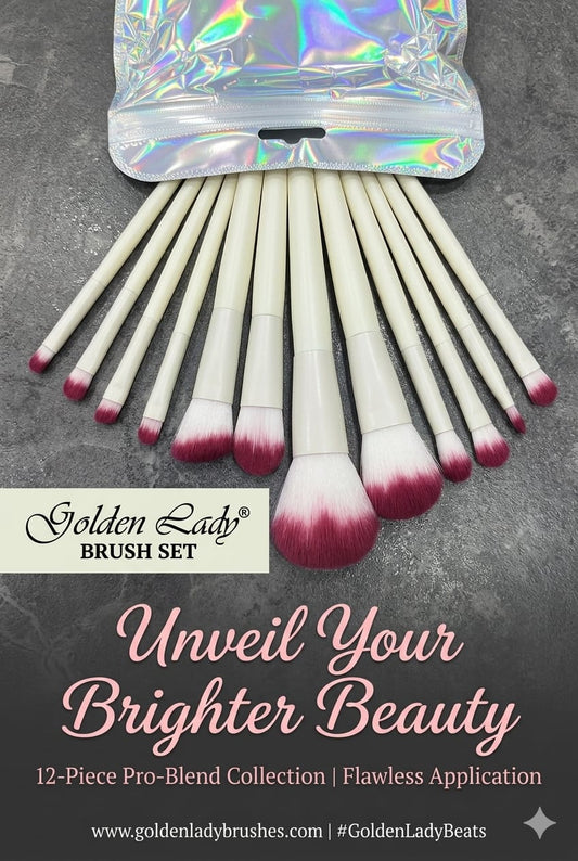Golden Lady 12pc Brush Set