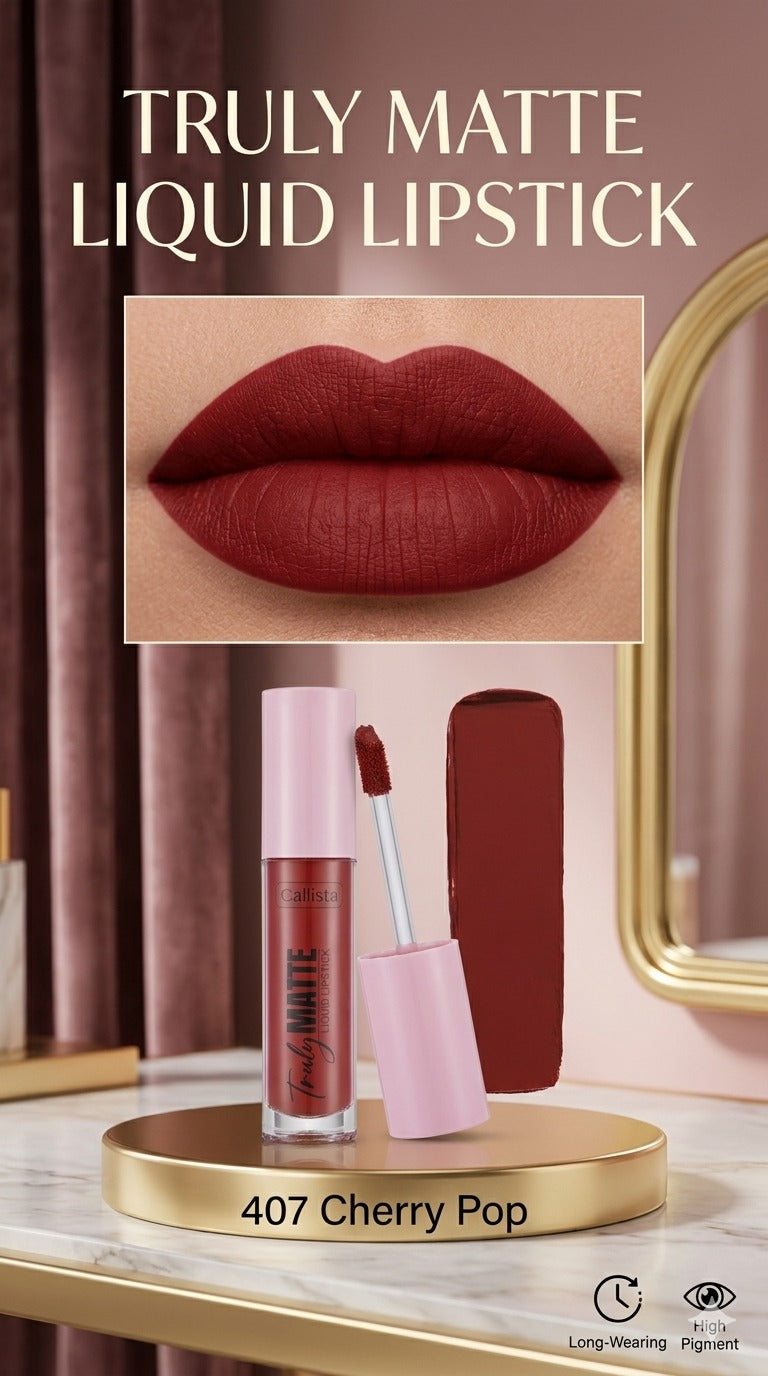 Callista Matte Liquid Lipstick 407 Cherry Pop