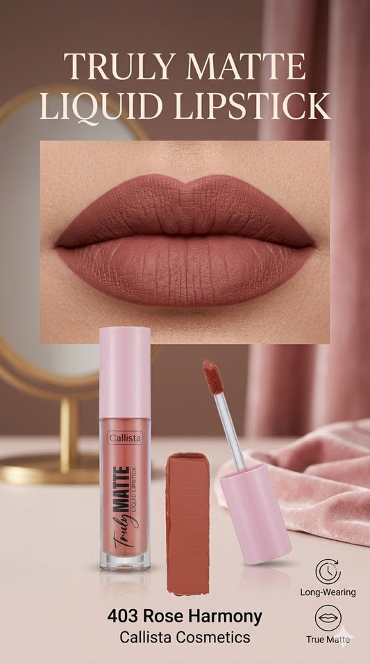Callista Matte Liquid Lipstick 403 Rose Harmony