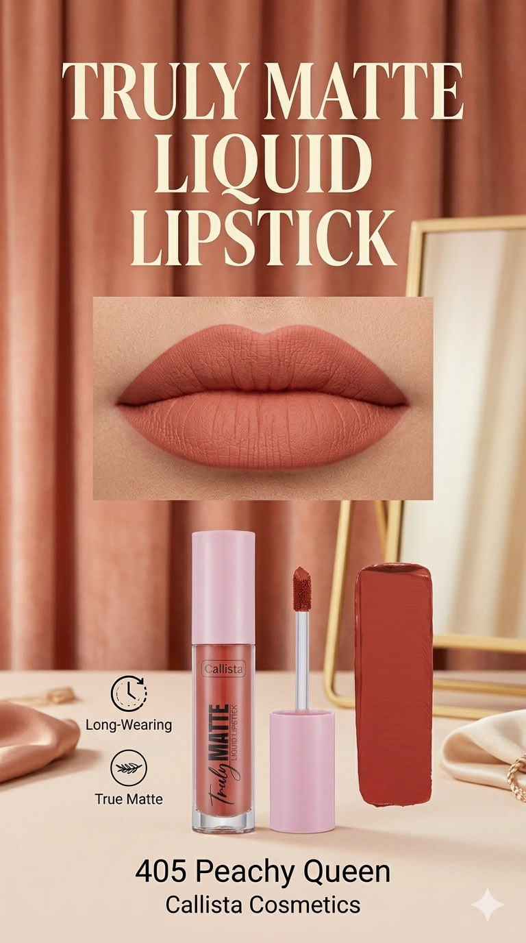 Callista Matte Liquid Lipstick 405 Peachy Queen