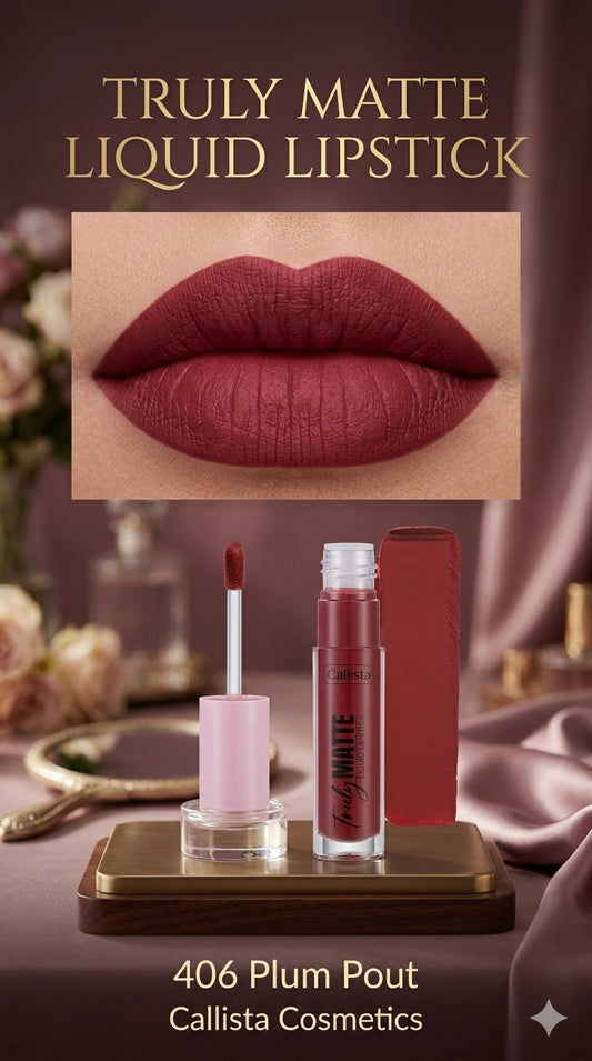 Callista Matte Liquid Lipstick 406 Plum Pout