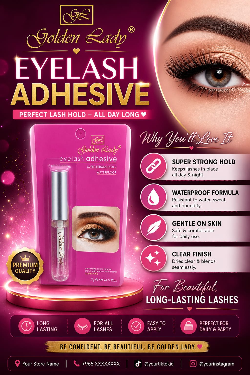 Golden Lady EyeLash Adhesive