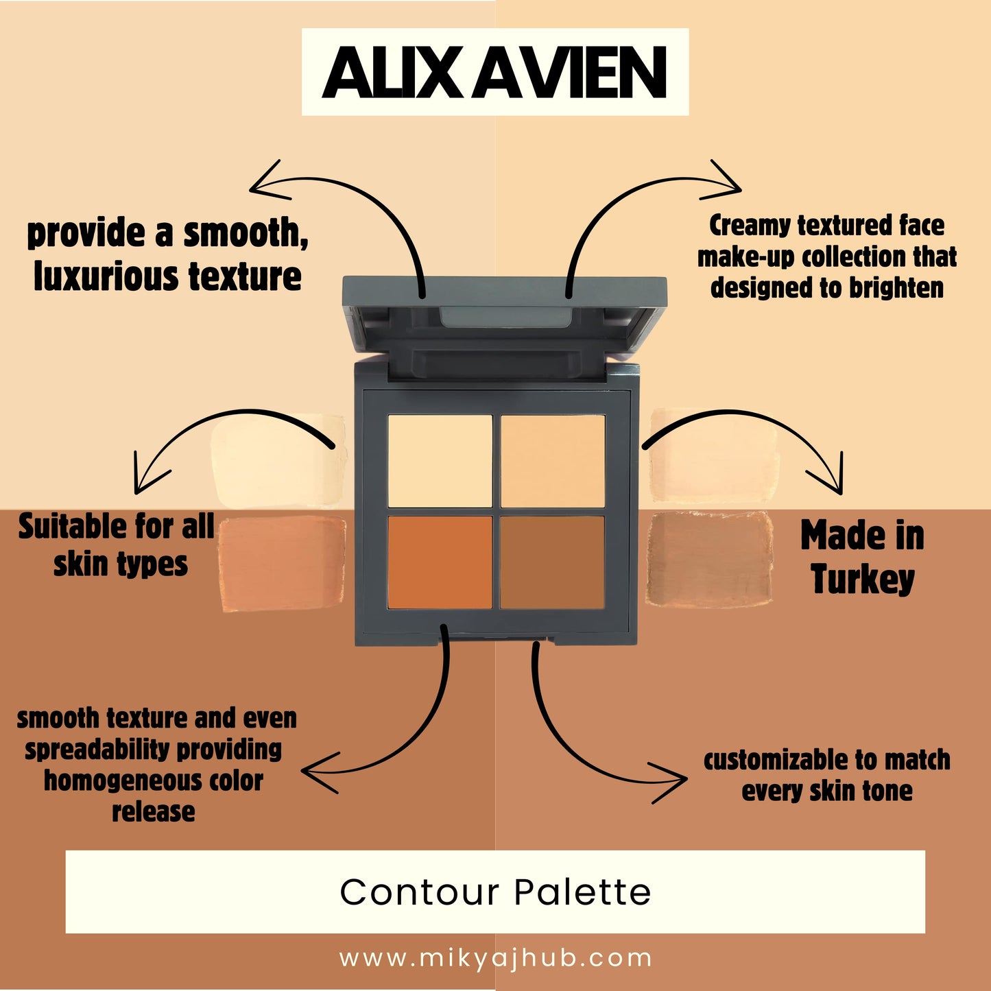 ALIX AVIEN CREAM CONTOUR PALETTE
