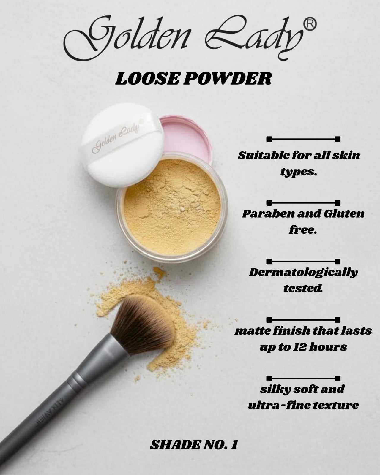 Golden Lady Loose Powder Shade 1