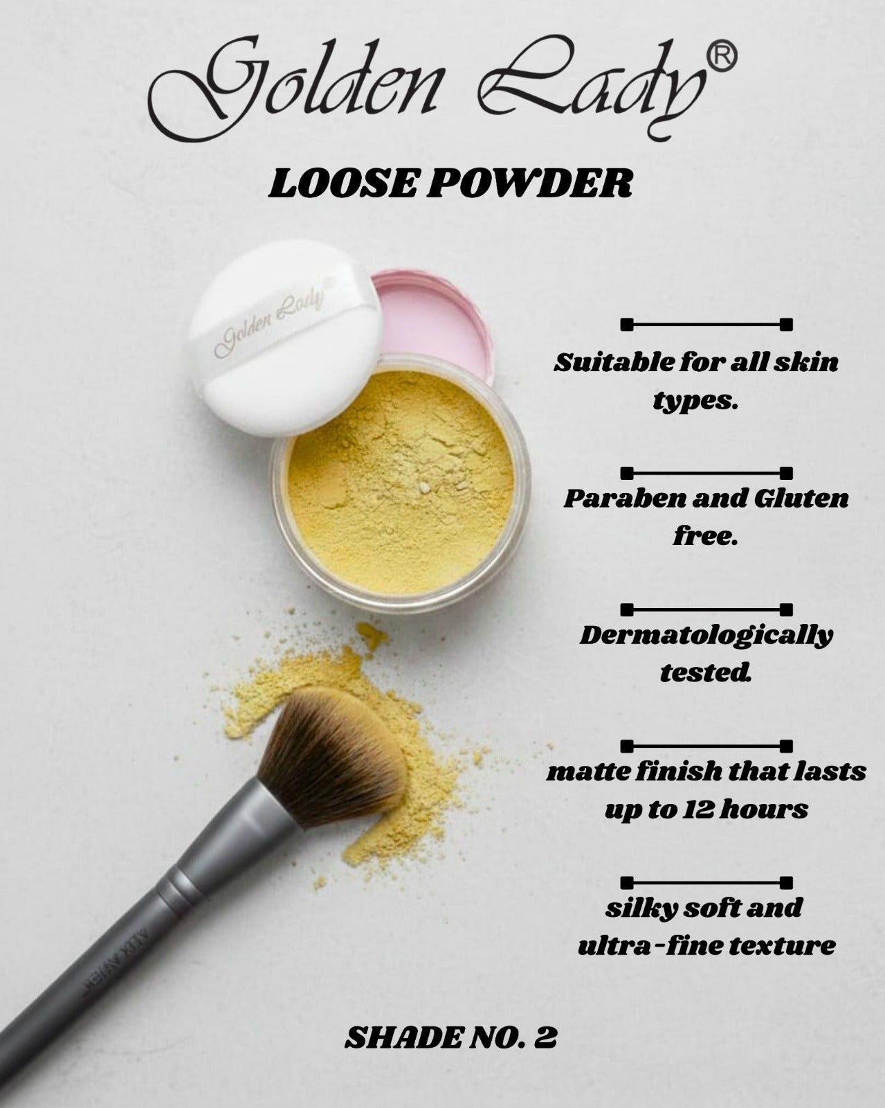 Golden Lady Loose Powder Shade 2