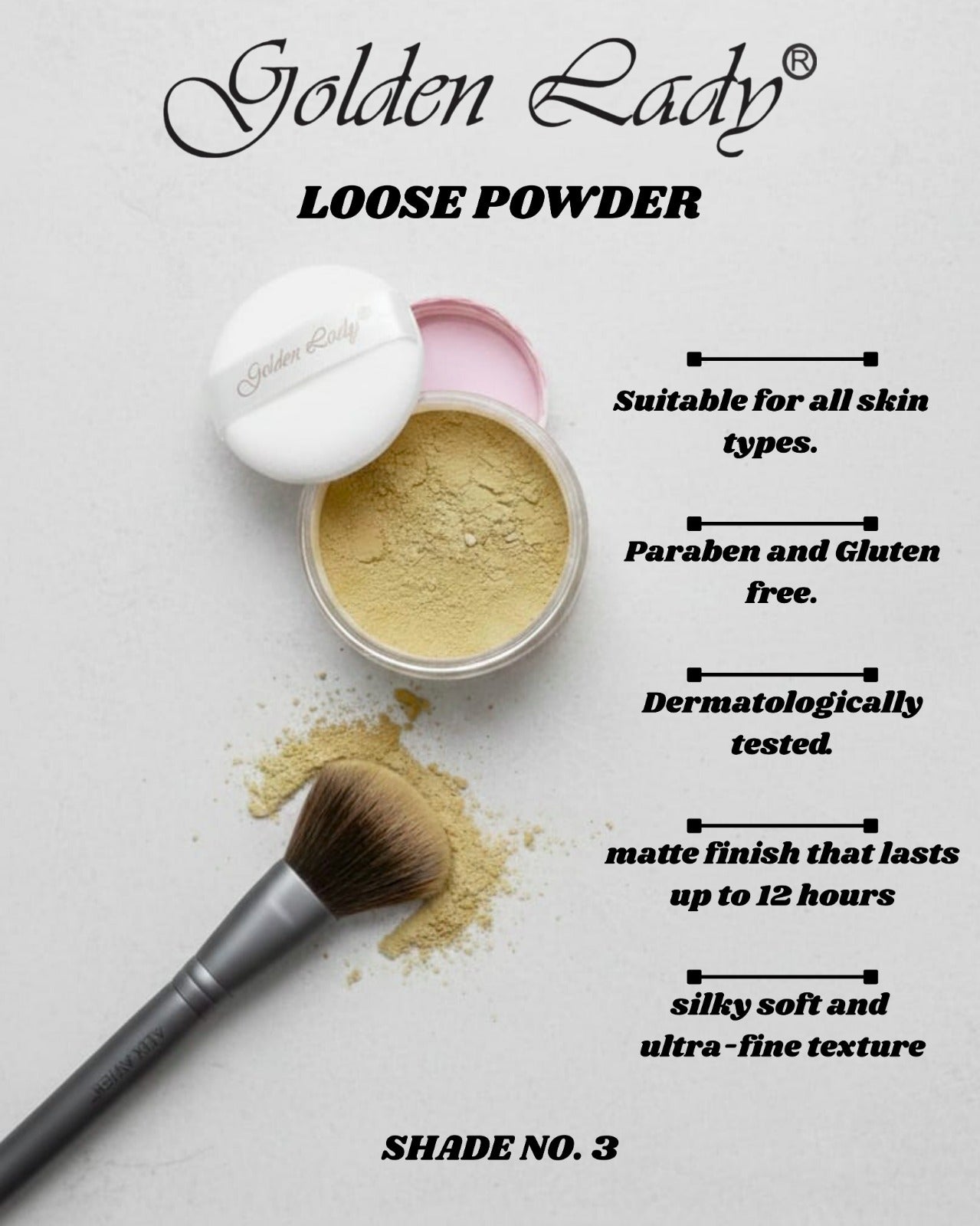 Golden Lady Loose Powder Shade 3